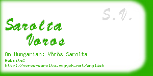 sarolta voros business card