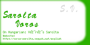 sarolta voros business card